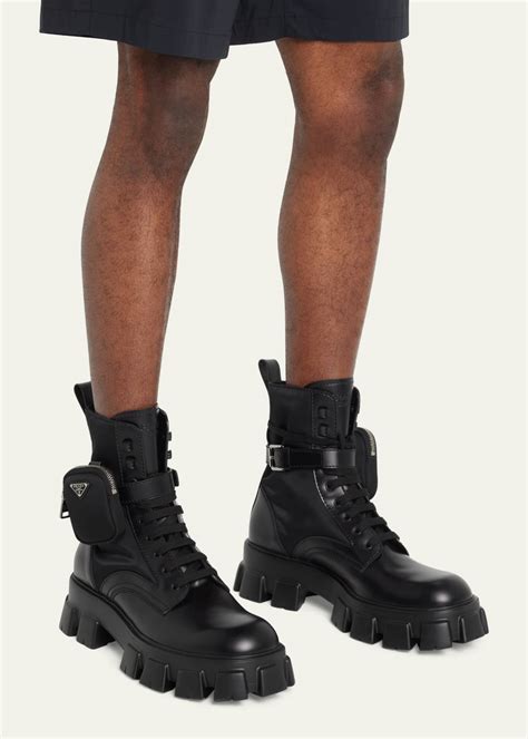 prada tan combat boots|prada ankle boots men's.